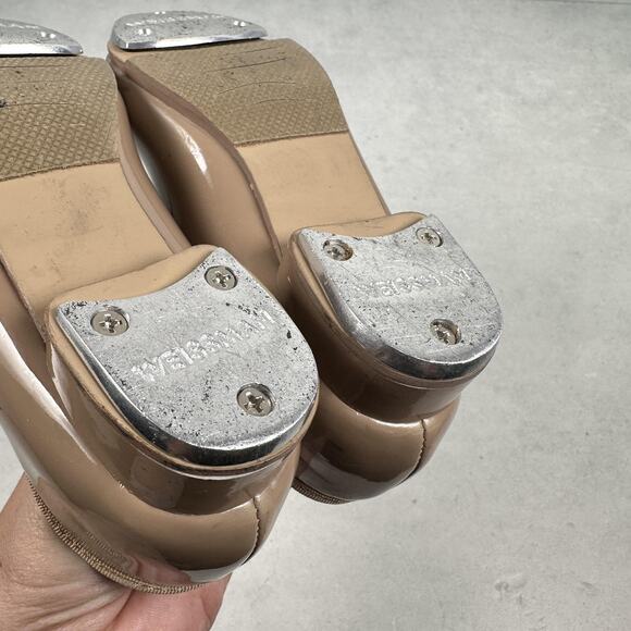 Weissman Tap Dance Shoes Girls Size 10 Tan Patent Mary Jane Strap W2600 - Picture 10 of 13